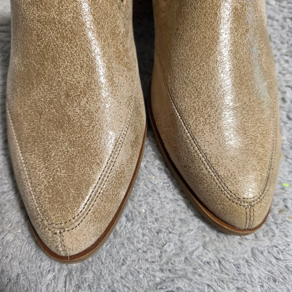 Lucky Brand Women‎ Suede Distressed Cutout Western Shooties Loafer Shoes 12M NEW